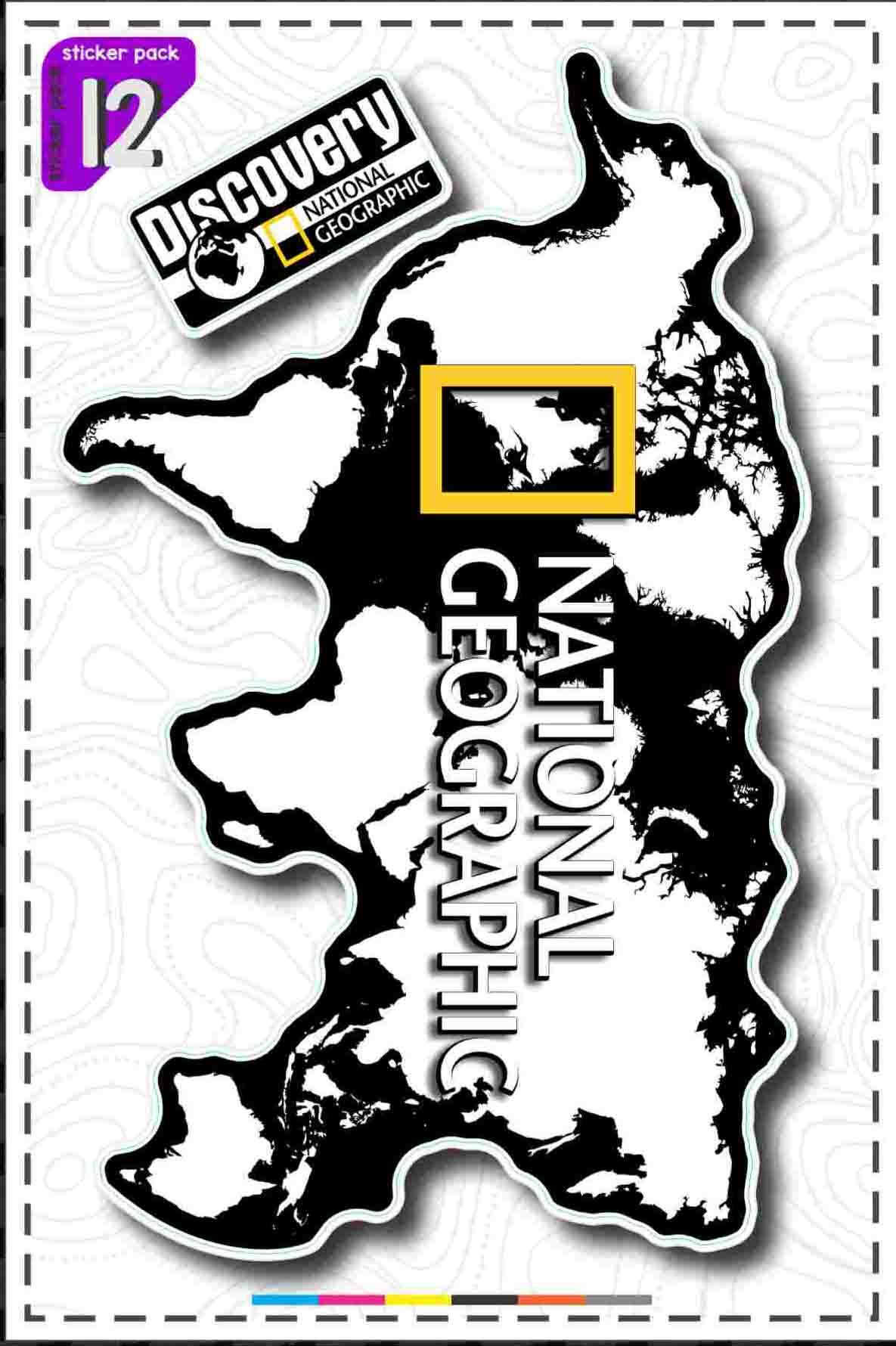 پک استیکر طرح National Geographic _ کد Purple 12